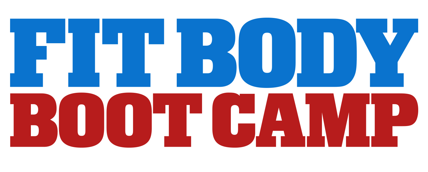 This is the signature red and blue logo for Fit Body Boot Camp, a force in the gym franchise industry.